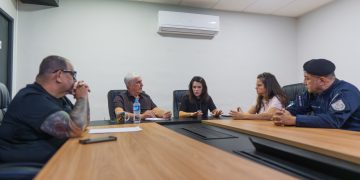 Autoridades de seguran&ccedil;a p&uacute;blica de Nil&oacute;polis em encontro estrat&eacute;gico para consolidar a integra&ccedil;&atilde;o entre for&ccedil;as policiais e ampliar os resultados positivos na redu&ccedil;&atilde;o da criminalidade. Foto: Divulga&ccedil;&atilde;o / PMN
