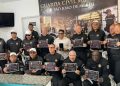 O primeiro curso de instrutores de trânsito promovido pela Secretaria Municipal de Segurança Pública, Transportes e Mobilidade Urbana de São João de Meriti formou 20 agentes da Guarda Municipal. Foto: Divulgação
