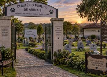 Lei autoriza cemitério público para pets em Nilópolis. Imagem Ilustrativa Criada por IA