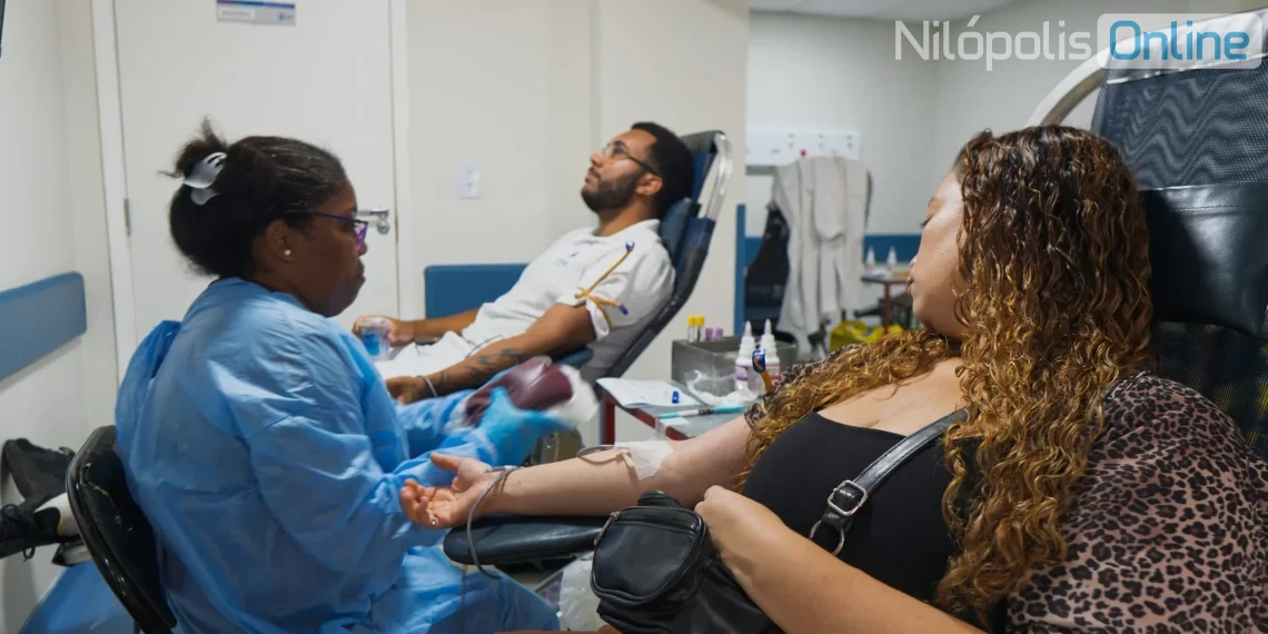 Hemorio realiza coleta mensal de sangue em Nilópolis no Hospital JK. Próxima ação acontece em 27 de outubro, das 9h às 15h. Foto: Divulgação/PMN