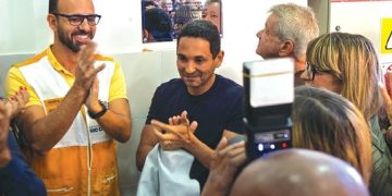 O Restaurante do Povo foi inaugurado em Julho de 2026 pelo prefeito Abra&atilde;o David Neto e pelo secret&aacute;rio de Estado de Desenvolvimento Social e Direitos Humanos, Anderson Coelho. Foto: Divulga&ccedil;&atilde;o / PMN