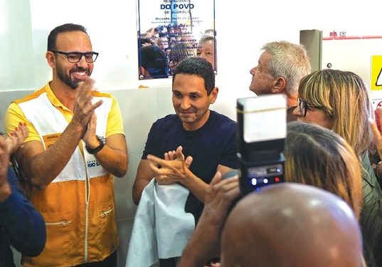 O Restaurante do Povo foi inaugurado em Julho de 2026 pelo prefeito Abra&atilde;o David Neto e pelo secret&aacute;rio de Estado de Desenvolvimento Social e Direitos Humanos, Anderson Coelho. Foto: Divulga&ccedil;&atilde;o / PMN